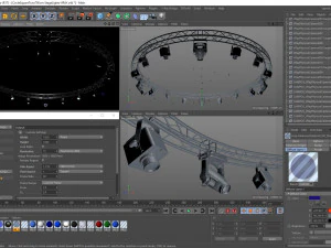 circle square truss 700cm-stage lights 3D Model