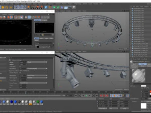circle square truss 700cm-stage lights 3D Model