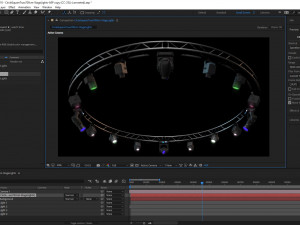 circle square truss 700cm-stage lights Modelo 3D