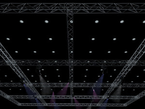 big square truss-stage lights 3D 模型
