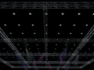 big square truss-stage lights 3D Model