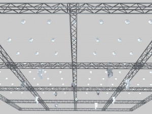 big square truss-stage lights 3D 模型