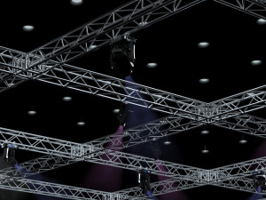 big square truss-stage lights 3D 模型