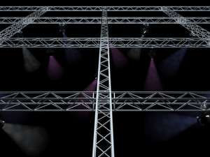 big square truss-stage lights 3D 模型