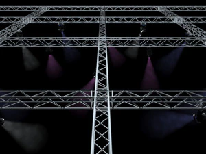 big square truss-stage lights 3D Model