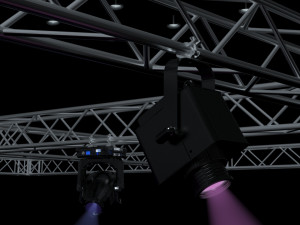 big square truss-stage lights 3D 模型