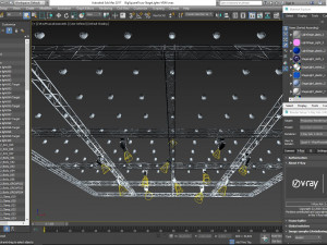 big square truss-stage lights 3D 模型