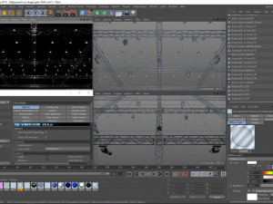 big square truss-stage lights 3D 模型