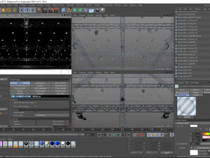 big square truss-stage lights 3D Model