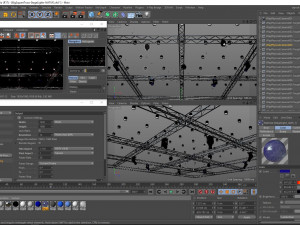 big square truss-stage lights 3D 模型