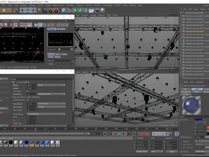 big square truss-stage lights 3D Model