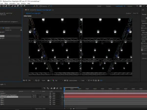 big square truss-stage lights 3D Model