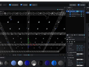 big square truss-stage lights 3D Model
