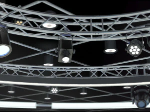 Virtual TV Studio News Set 28 3D Model