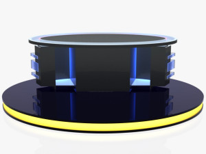 tv studio news desk 12 3D Model