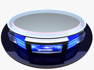 tv studio news desk 12 3D Model