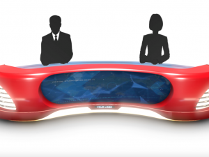 tv studio news desk 11 3D Model