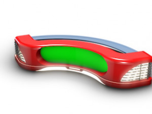 tv studio news desk 11 3D Model
