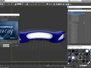 tv studio news desk 11 3D Model