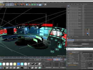 Virtual TV Studio Chat Set 1 3D Model