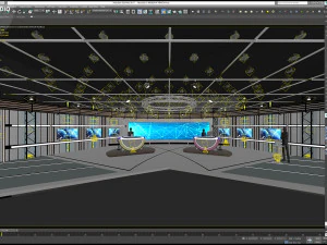 Virtual TV Studio Sets - Collection Vol 7 - 4 PCS DESIGN 3D Model