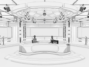 Virtual TV Studio Sets - Collection Vol 7 - 4 PCS DESIGN Modelo 3D