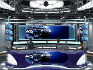 Virtual TV Studio Sets - Collection Vol 7 - 4 PCS DESIGN Modelo 3D