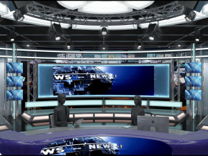 Virtual TV Studio Sets - Collection Vol 7 - 4 PCS DESIGN Modelo 3D