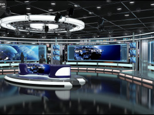 Virtual TV Studio Sets - Collection Vol 7 - 4 PCS DESIGN Modelo 3D