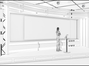 Virtual TV Studio Sets - Collection Vol 7 - 4 PCS DESIGN Modelo 3D