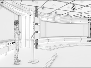 Virtual TV Studio Sets - Collection Vol 7 - 4 PCS DESIGN Modelo 3D