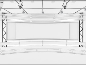 Virtual TV Studio Sets - Collection Vol 7 - 4 PCS DESIGN Modelo 3D