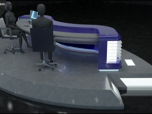 Virtual TV Studio Sets - Collection Vol 7 - 4 PCS DESIGN Modelo 3D