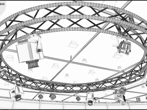 Virtual TV Studio Sets - Collection Vol 7 - 4 PCS DESIGN Modelo 3D
