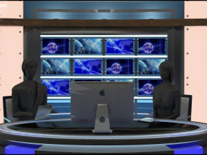 Virtual TV Studio Sets - Collection Vol 7 - 4 PCS DESIGN 3D Model