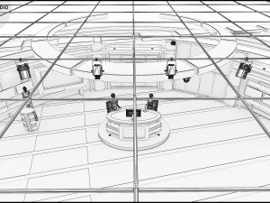 Virtual TV Studio Sets - Collection Vol 7 - 4 PCS DESIGN 3D Model