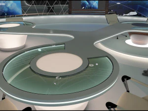 Virtual TV Studio Sets - Collection Vol 7 - 4 PCS DESIGN 3D Model