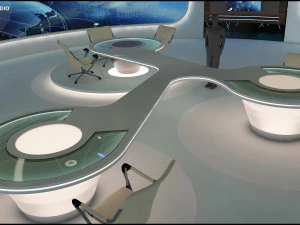 Virtual TV Studio Sets - Collection Vol 7 - 4 PCS DESIGN 3D Model