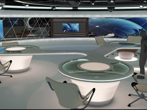 Virtual TV Studio Sets - Collection Vol 7 - 4 PCS DESIGN Modelo 3D