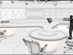 Virtual TV Studio Sets - Collection Vol 7 - 4 PCS DESIGN Modelo 3D