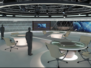 Virtual TV Studio Sets - Collection Vol 7 - 4 PCS DESIGN Modelo 3D