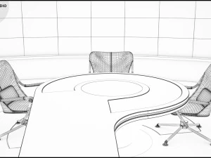 Virtual TV Studio Sets - Collection Vol 7 - 4 PCS DESIGN 3D Model
