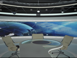 Virtual TV Studio Sets - Collection Vol 7 - 4 PCS DESIGN Modelo 3D