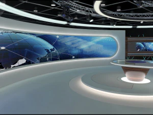 Virtual TV Studio Sets - Collection Vol 7 - 4 PCS DESIGN 3D Model