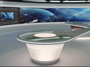 Virtual TV Studio Sets - Collection Vol 7 - 4 PCS DESIGN Modelo 3D