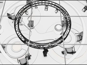 Virtual TV Studio Sets - Collection Vol 7 - 4 PCS DESIGN 3D Model