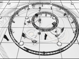 Virtual TV Studio Sets - Collection Vol 7 - 4 PCS DESIGN Modelo 3D