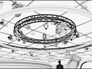 Virtual TV Studio Sets - Collection Vol 7 - 4 PCS DESIGN Modelo 3D