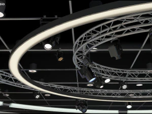 Virtual TV Studio Sets - Collection Vol 7 - 4 PCS DESIGN 3D Model