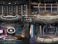 Virtual TV Studio Sets - Collection Vol 10 - 4 PCS DESIGN 3D 모델
